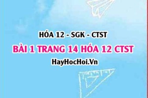 Giải bài 1 trang 14 Hóa 12 Chân trời sáng tạo SGK